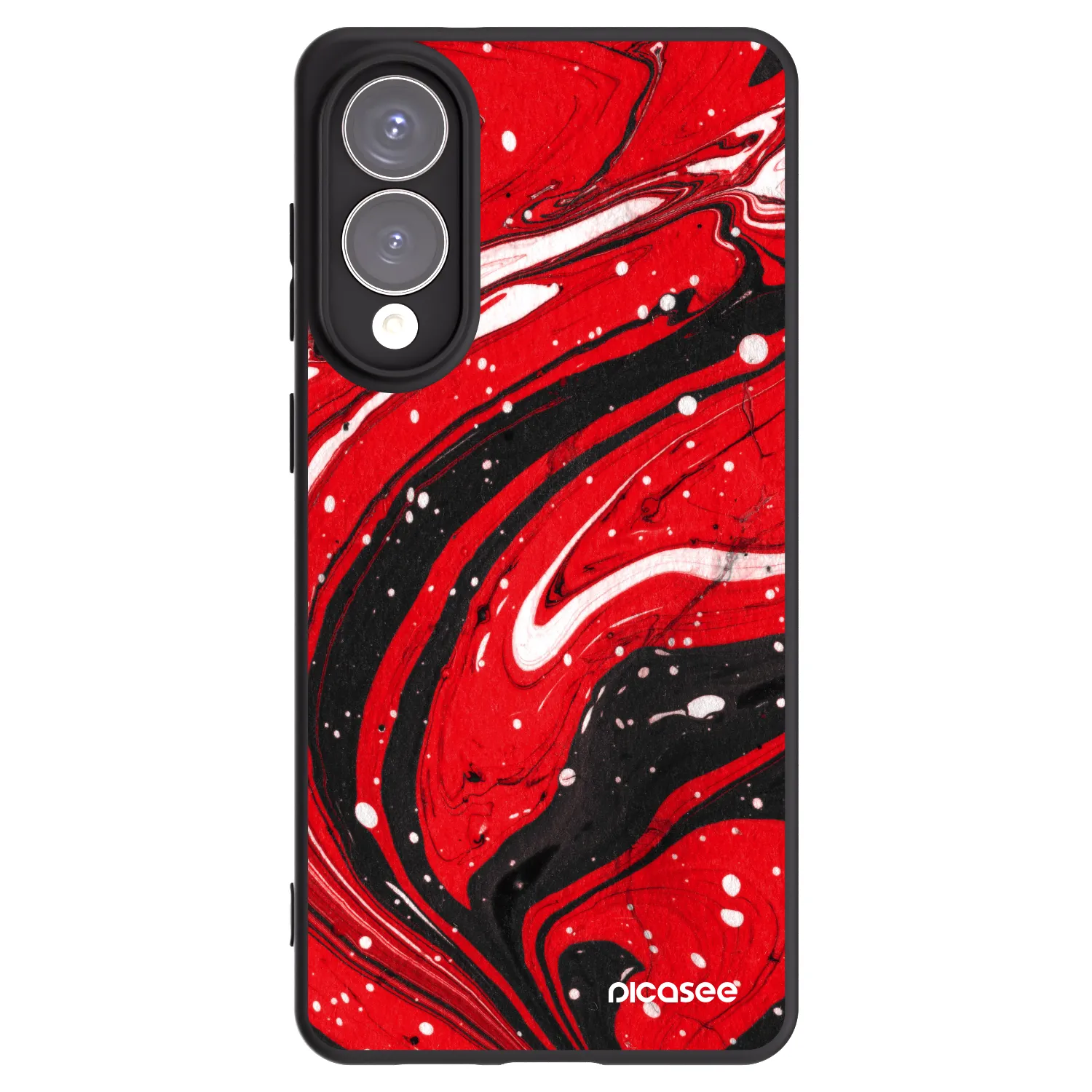 Picasee silikonowe czarne etui na Samsung Galaxy S25 Edge 5G - Red black