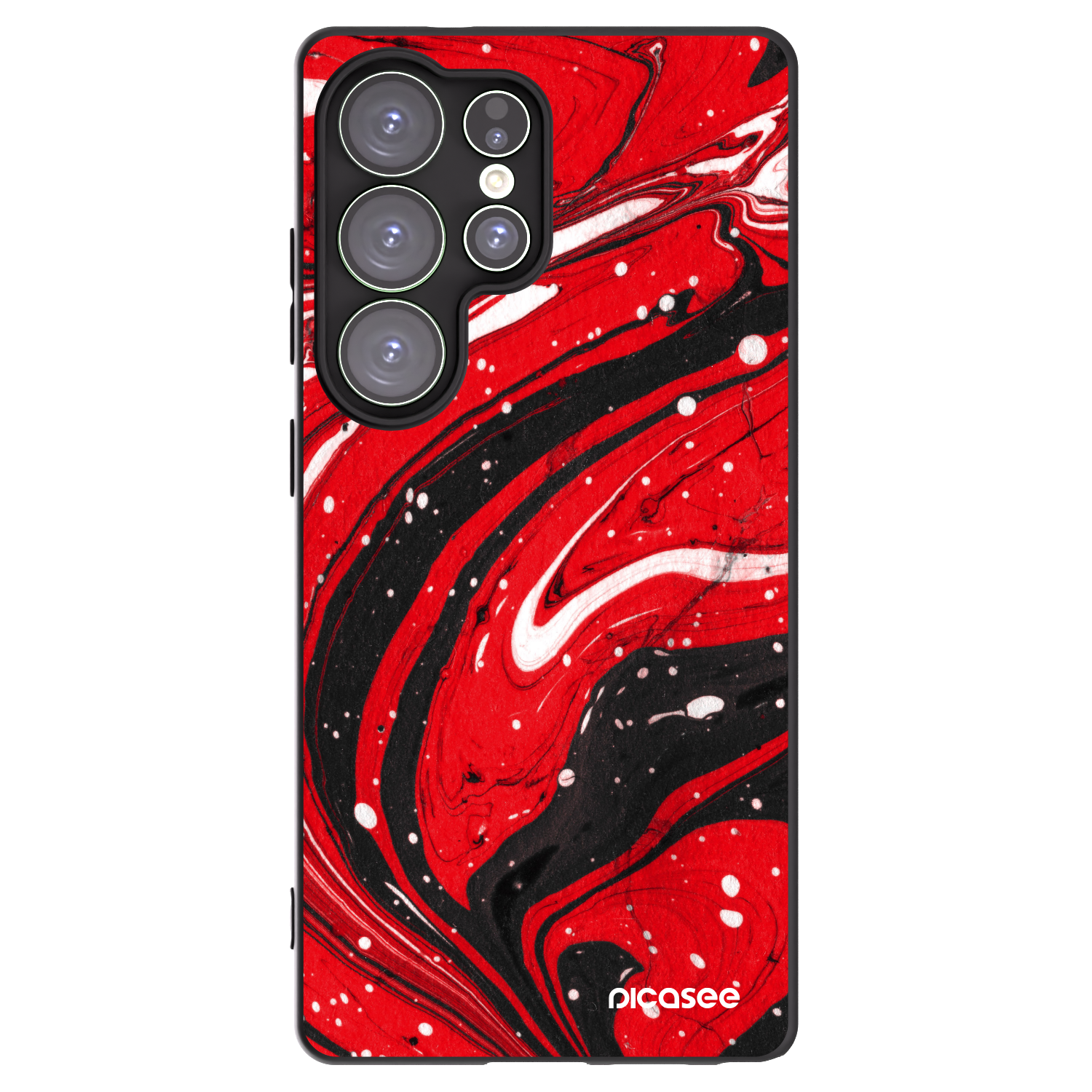 Picasee silikonowe czarne etui na Samsung Galaxy S25 Ultra 5G - Red black