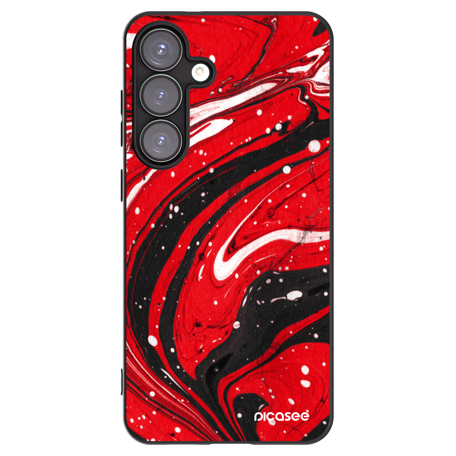 Picasee silikonowe czarne etui na Samsung Galaxy S25+ 5G - Red black