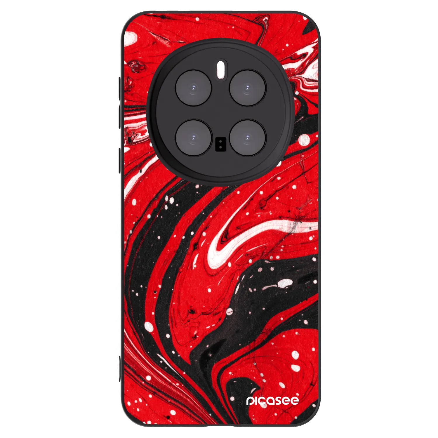 Picasee silikonowe czarne etui na Honor Magic7 Pro 5G - Red black