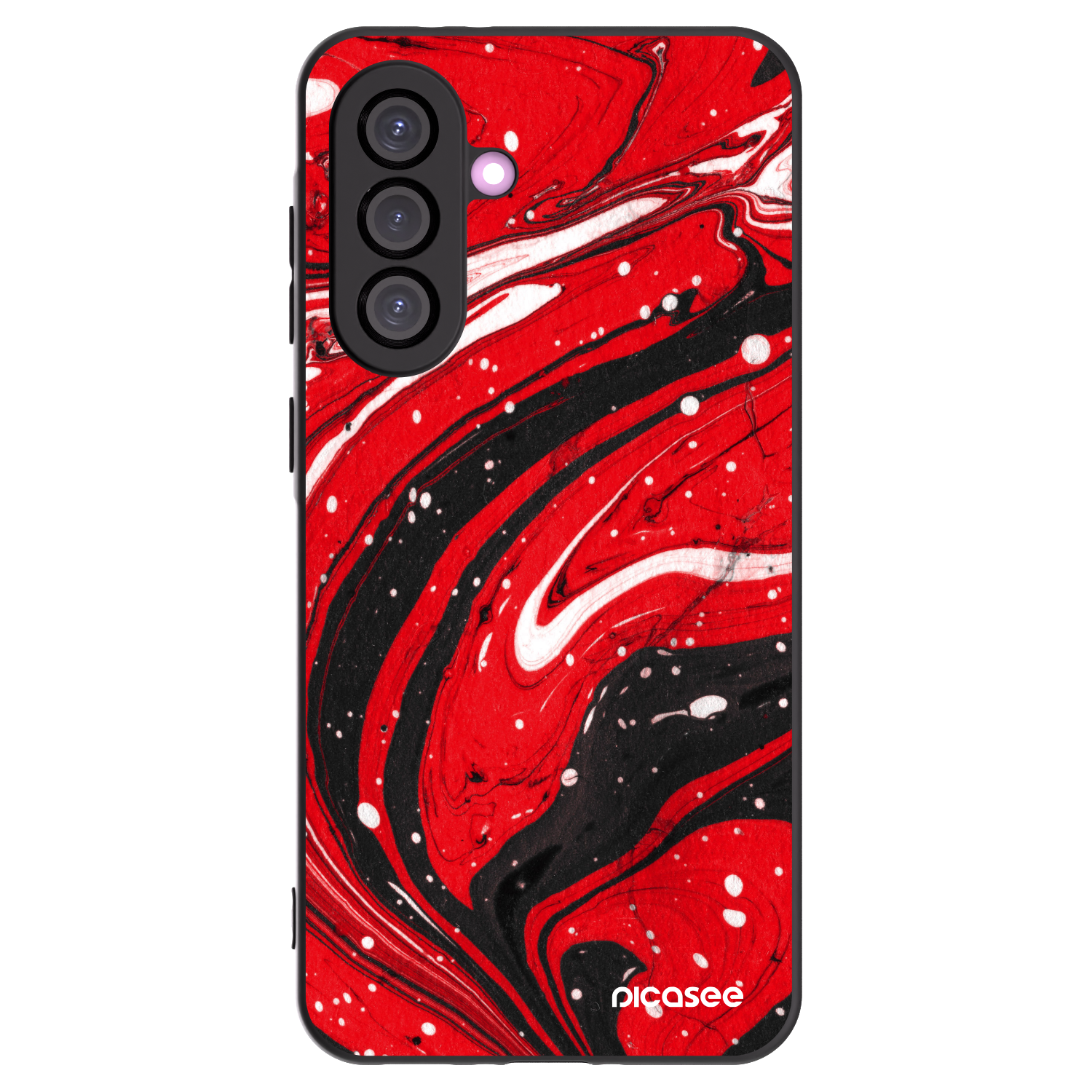 Picasee silikonowe czarne etui na Samsung Galaxy A36 5G - Red black