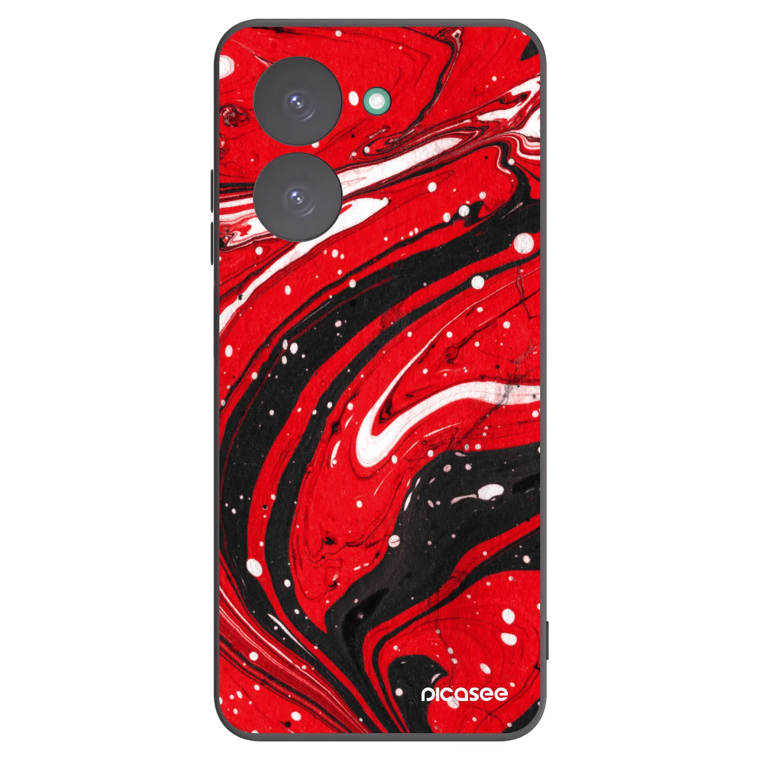 Picasee silikonowe czarne etui na Xiaomi Redmi A5 - Red black