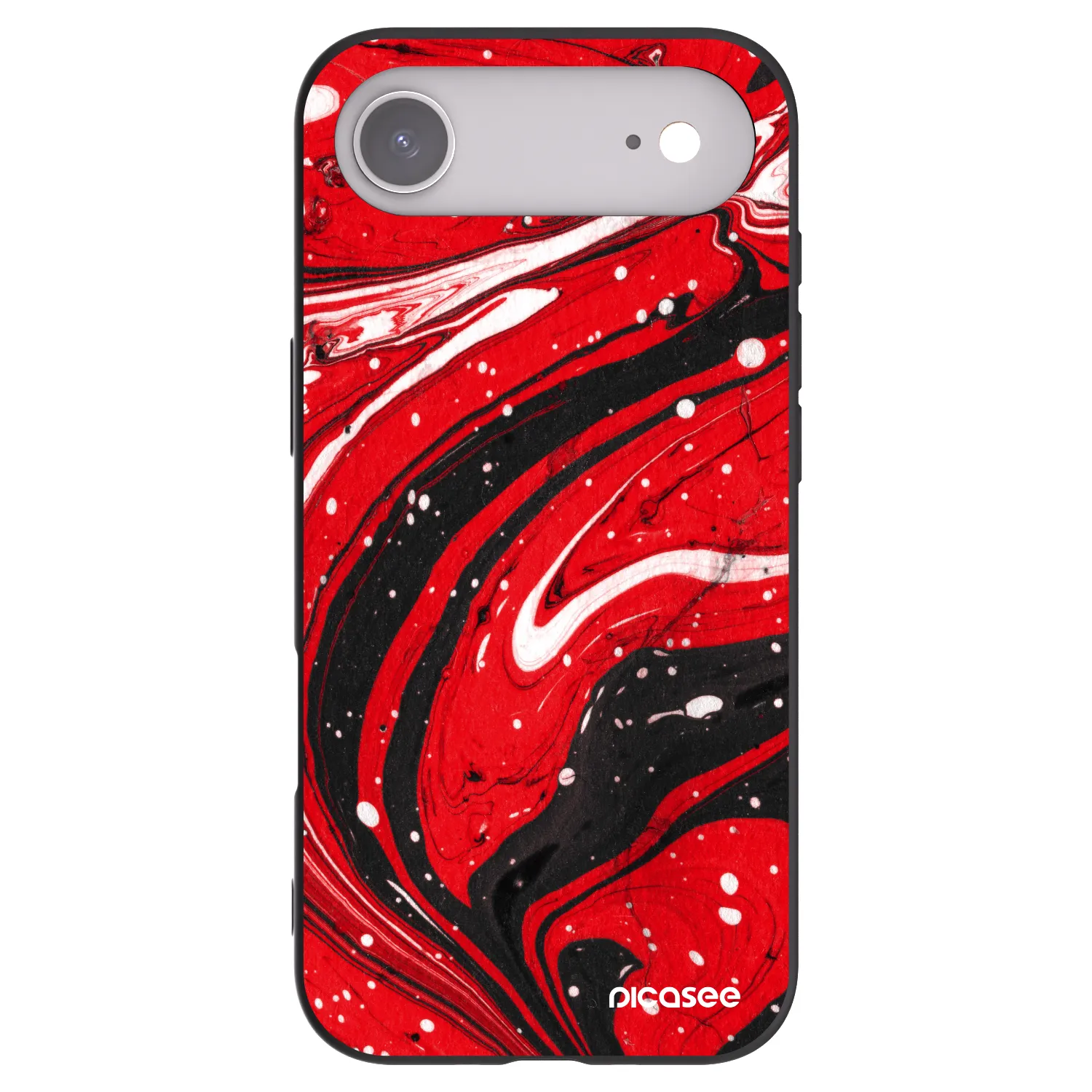 Picasee silikonowe czarne etui na Apple iPhone Air - Red black