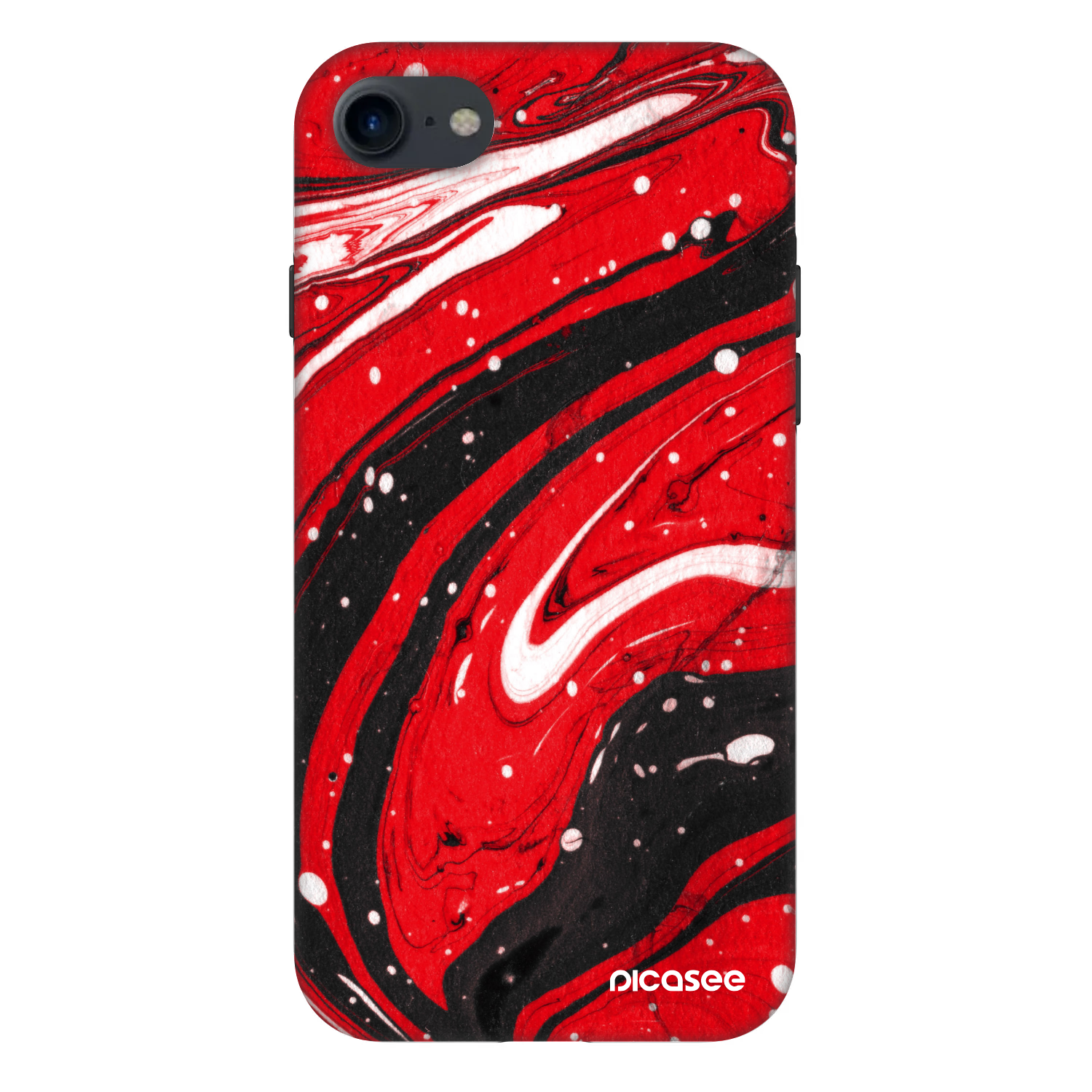 Picasee Fashion Case na Apple iPhone SE 2020 - Red black