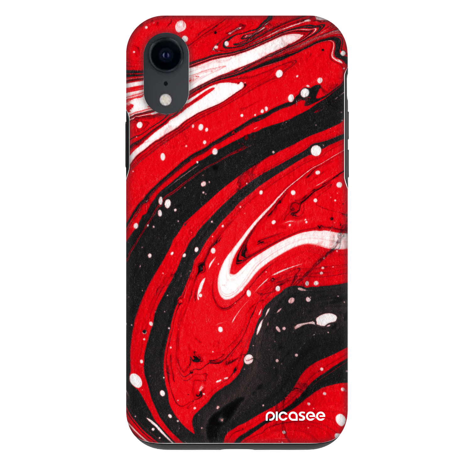 Picasee Fashion Case na Apple iPhone XR - Red black
