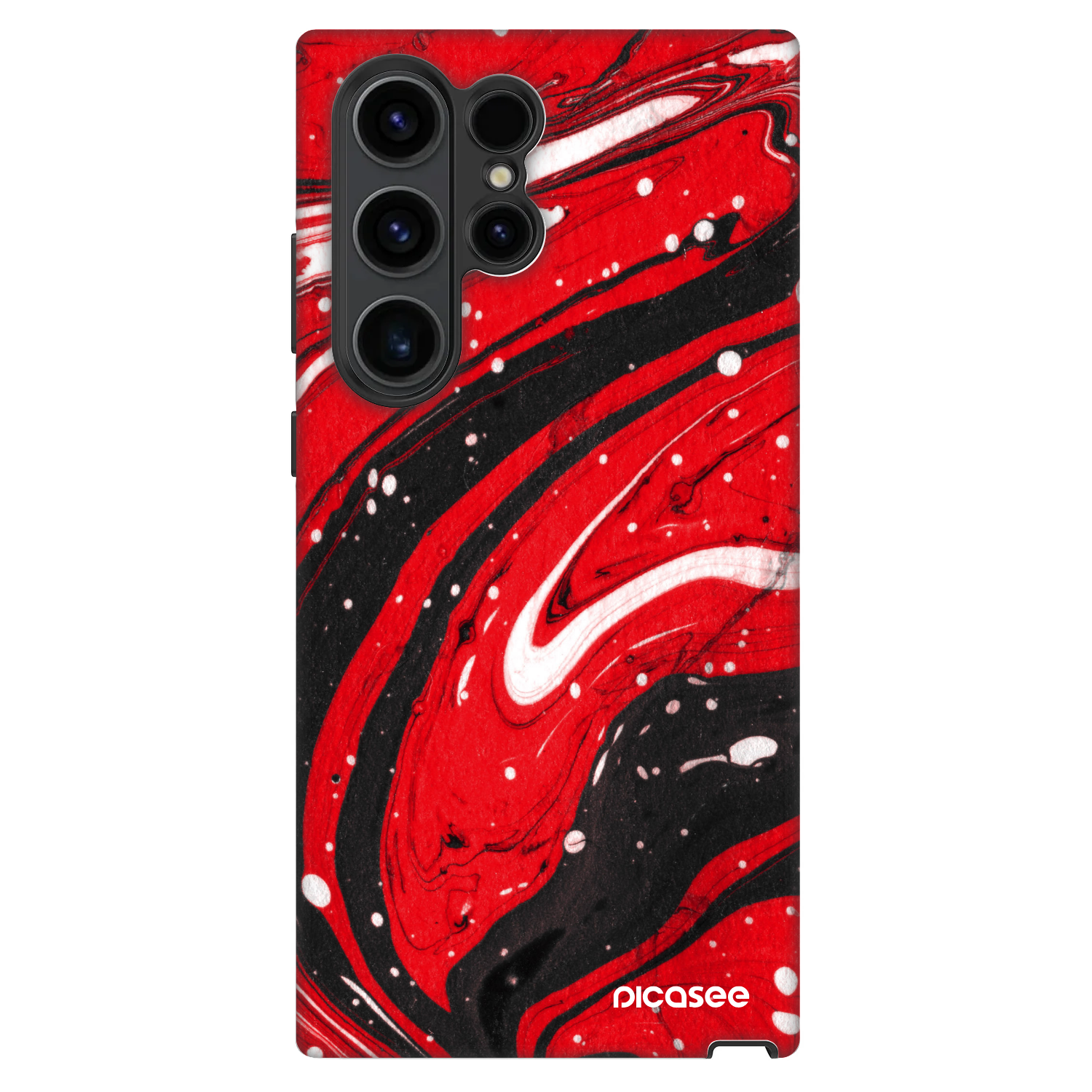 Picasee Fashion Case na Samsung Galaxy S23 Ultra 5G - Red black