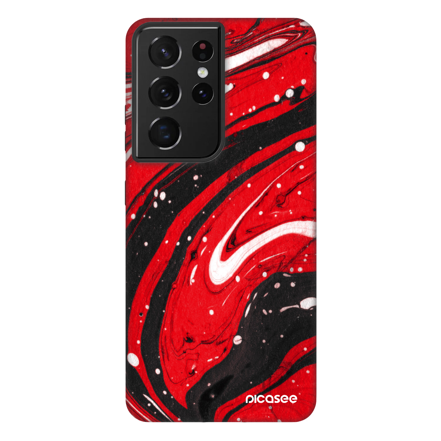 Picasee Fashion Case na Samsung Galaxy S21 Ultra 5G G998B - Red black