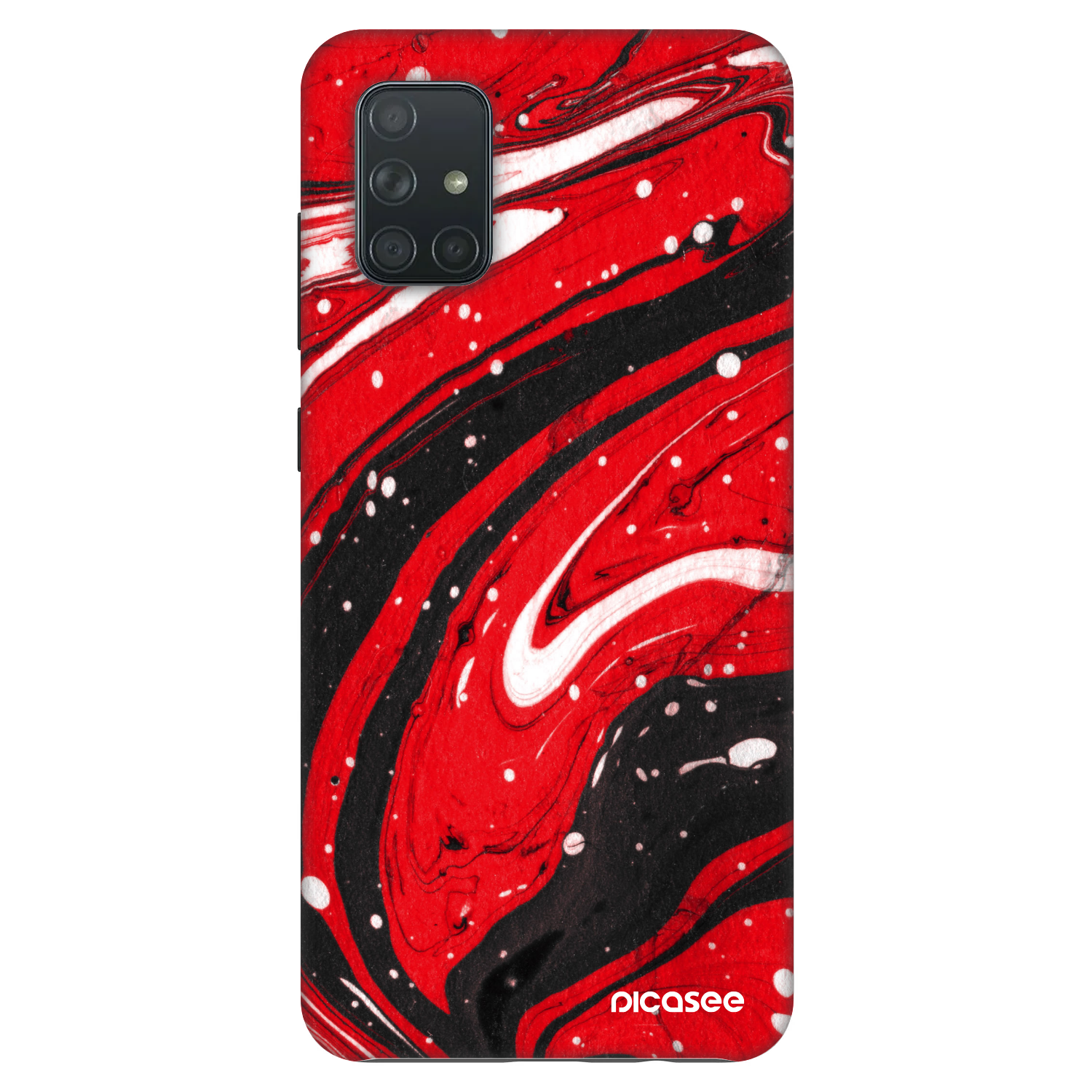 Picasee Fashion Case na Samsung Galaxy A71 A715F - Red black