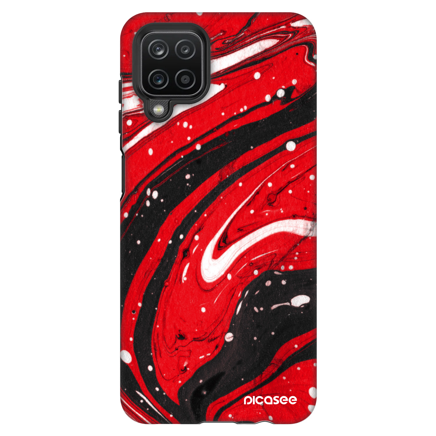 Picasee Fashion Case na Samsung Galaxy A12 A125F - Red black