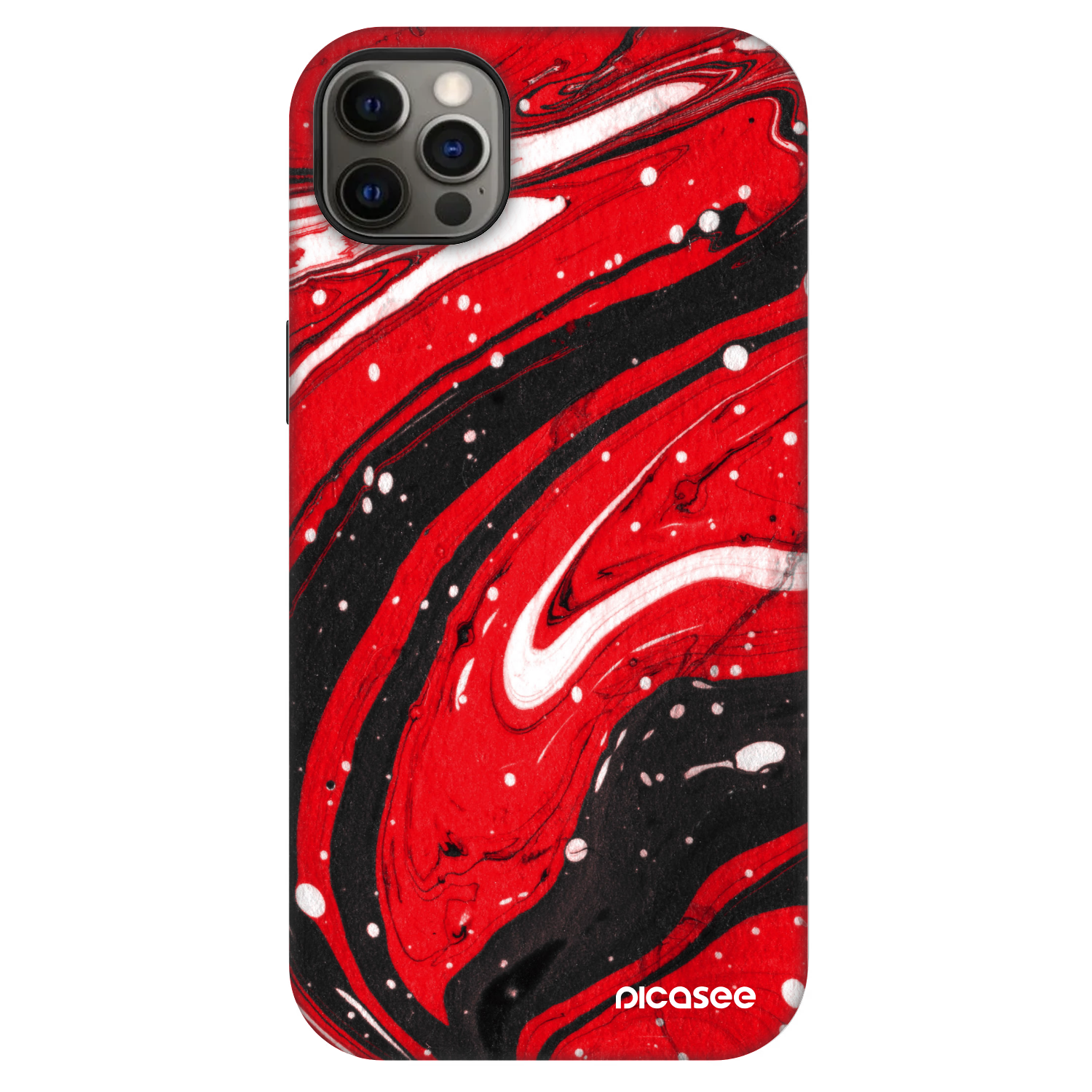 Picasee Fashion Case MagSafe na Apple iPhone 12 Pro Max - Red black