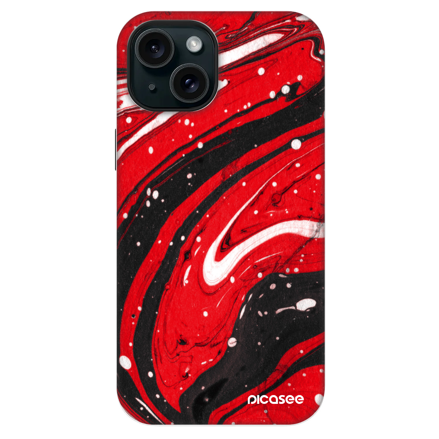 Picasee Fashion Case MagSafe na Apple iPhone 13 - Red black