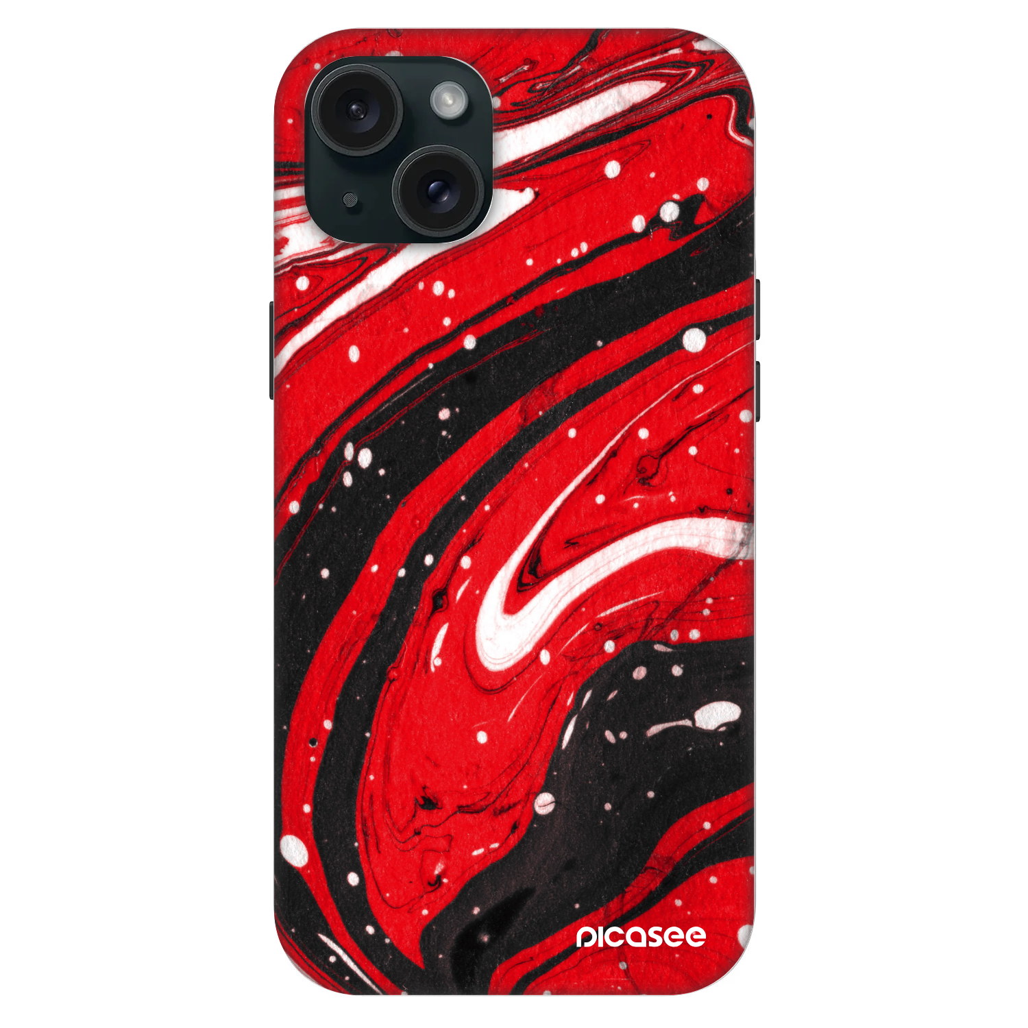 Picasee Fashion Case MagSafe na Apple iPhone 15 Plus - Red black