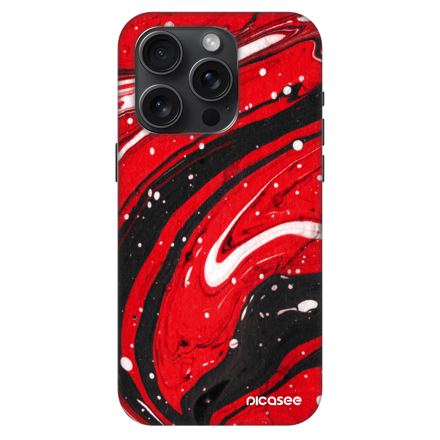 Picasee Fashion Case MagSafe na Apple iPhone 15 Pro - Red black