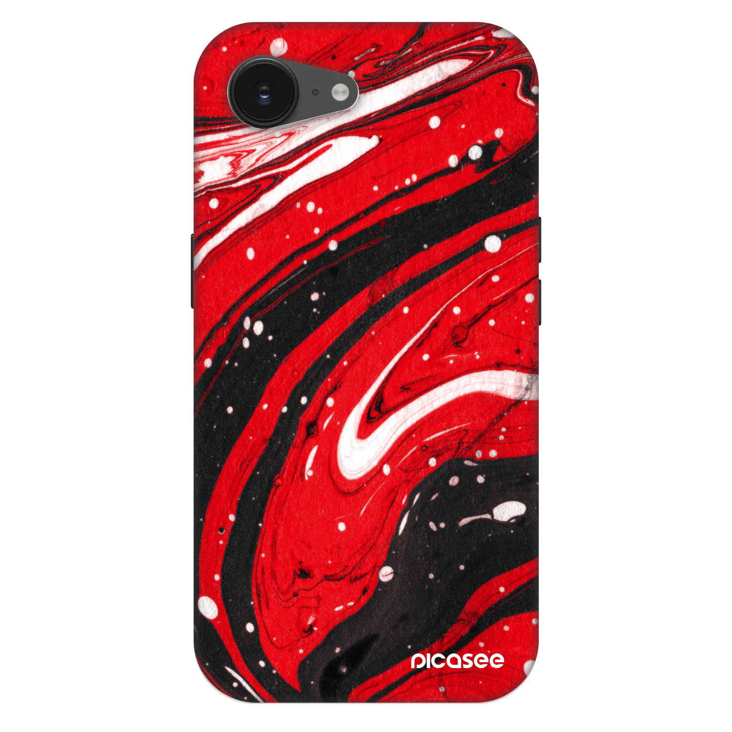 Picasee Fashion Case MagSafe na Apple iPhone 16e - Red black