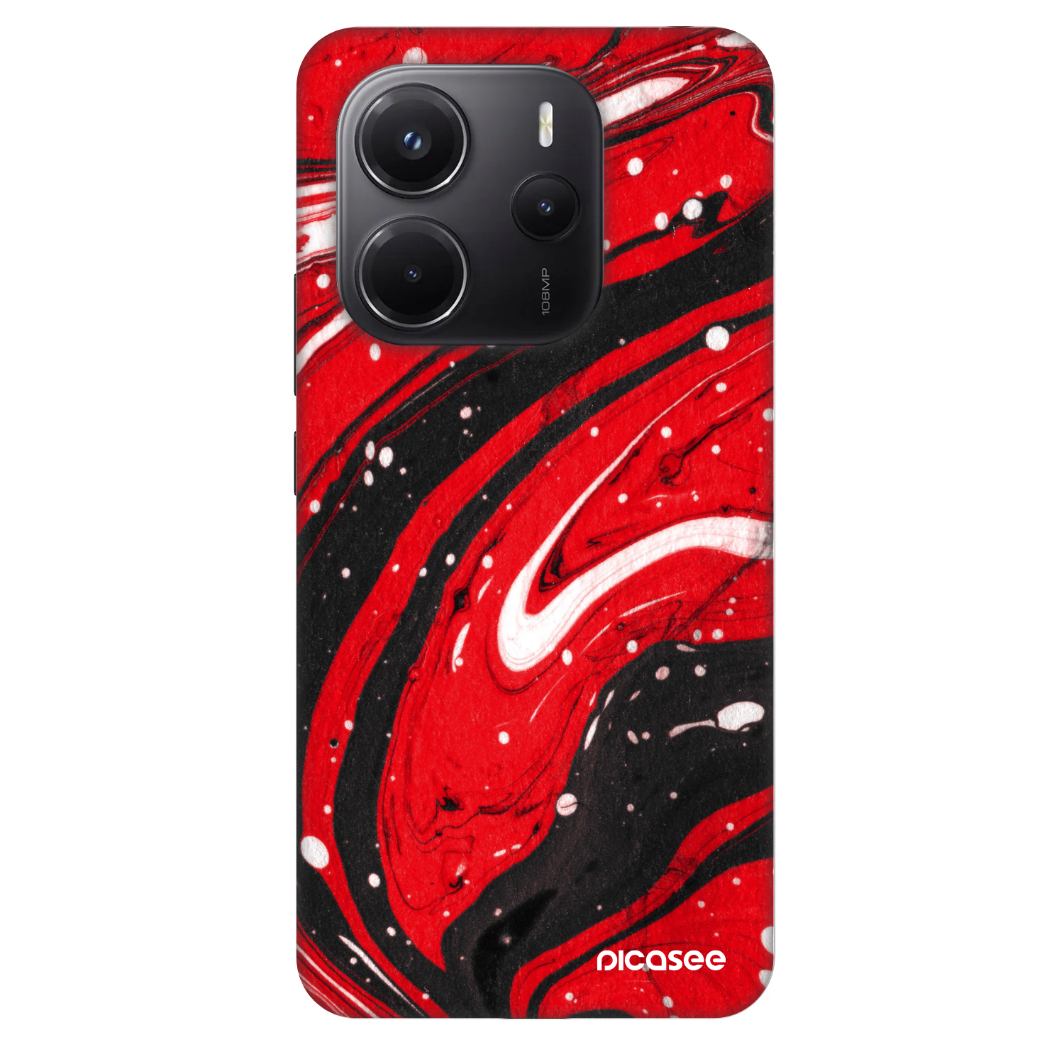Picasee Fashion Case na Xiaomi Redmi Note 14 4G - Red black