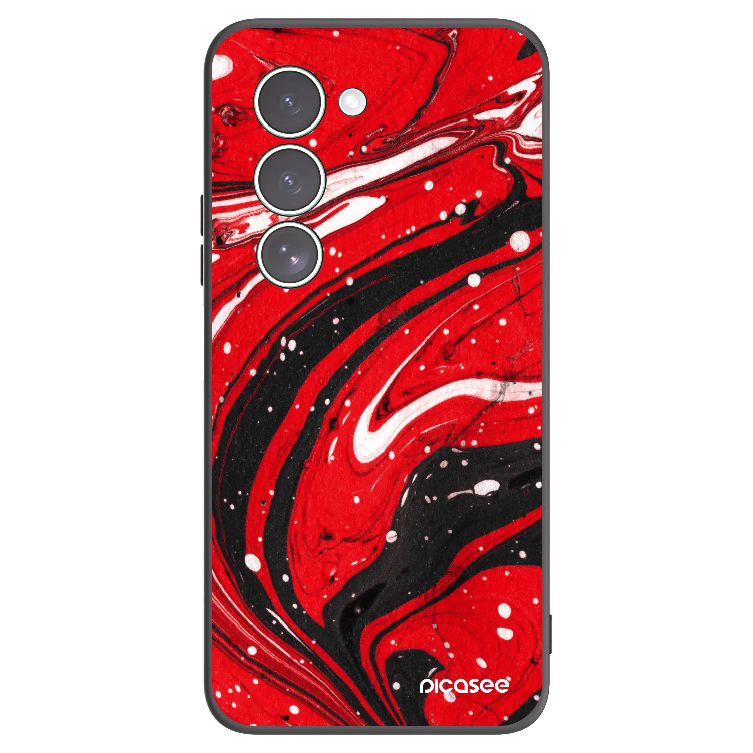 Picasee silikonowe czarne etui na Xiaomi Redmi 15 5G - Red black
