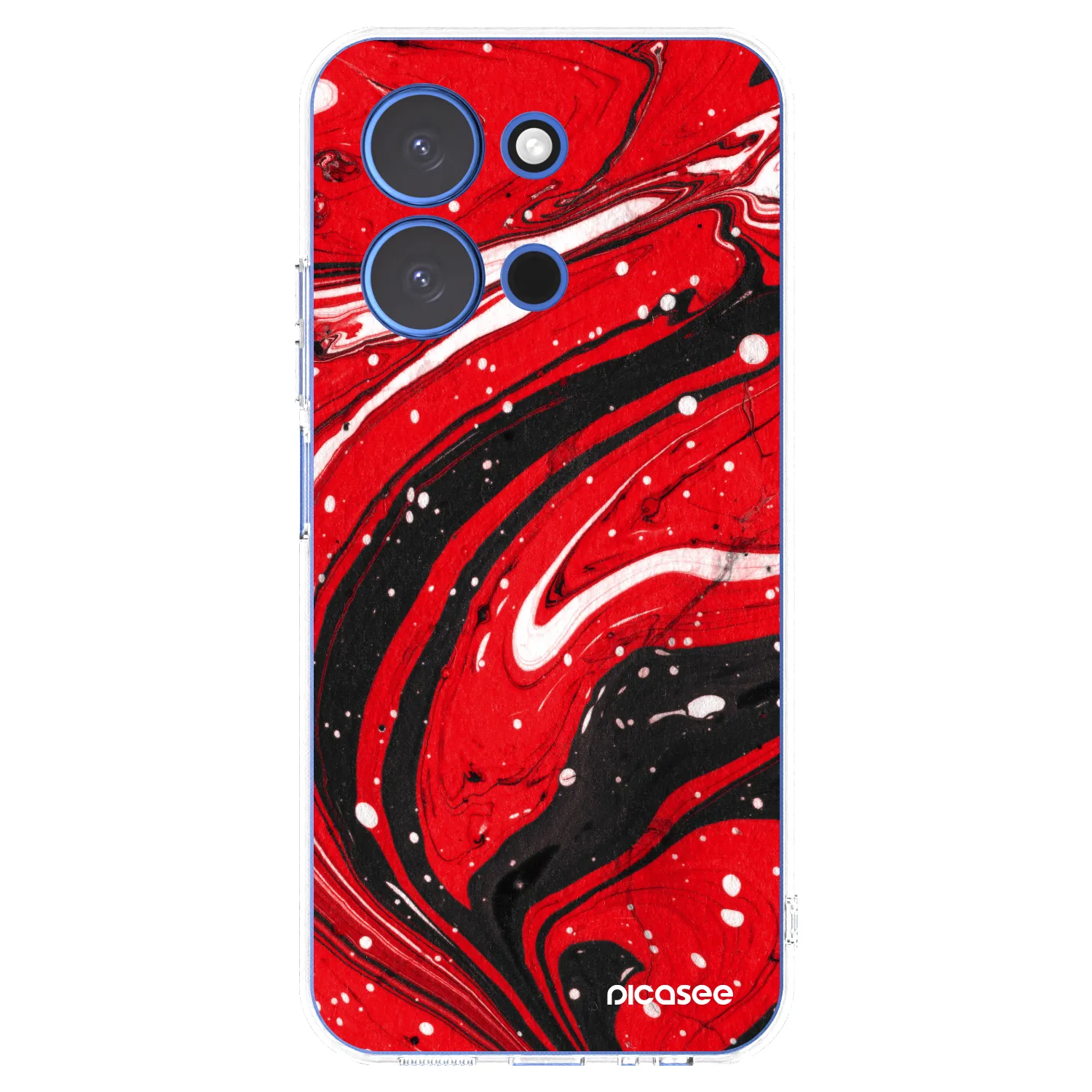 Picasee silikonowe przeźroczyste etui na Xiaomi Redmi 15C 4G - Red black