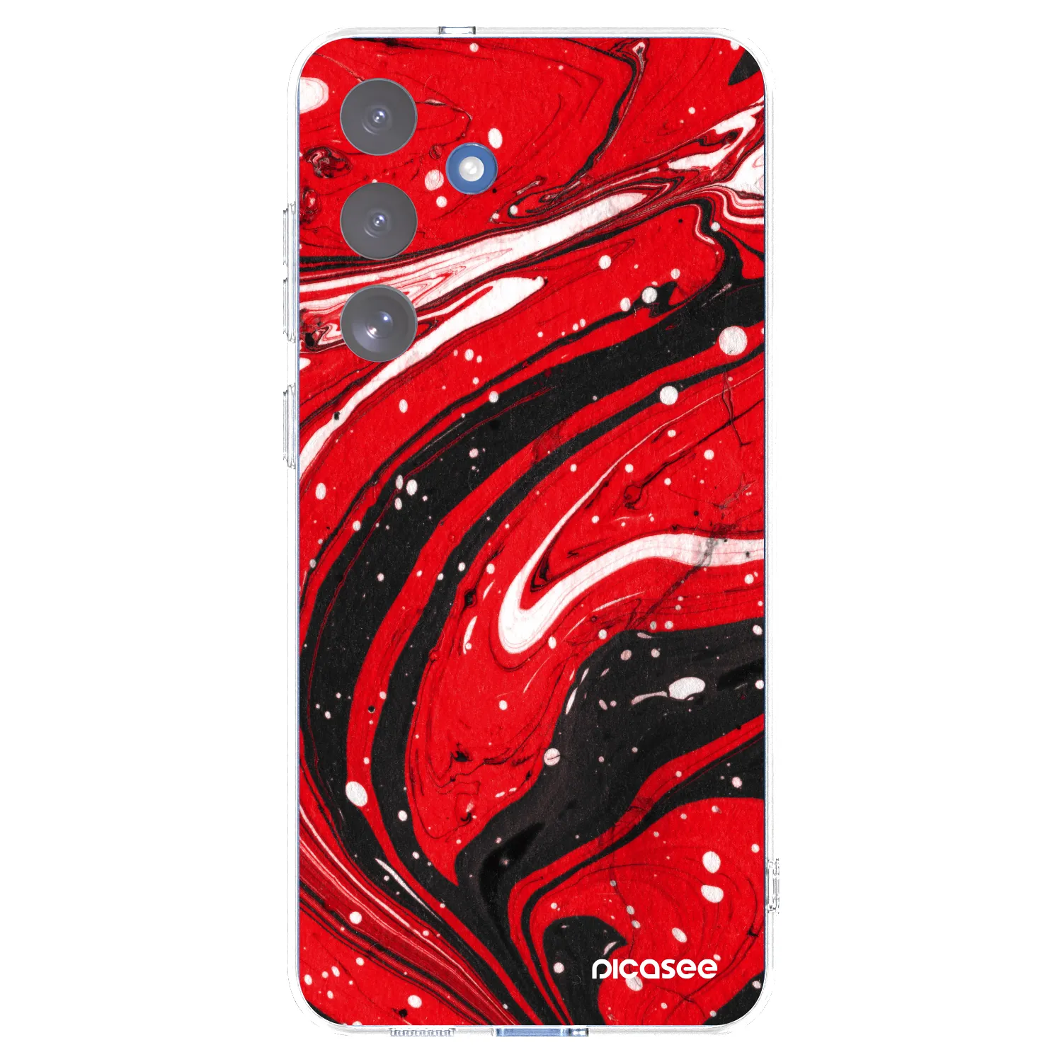 Picasee silikonowe przeźroczyste etui na Samsung Galaxy S25 FE 5G - Red black