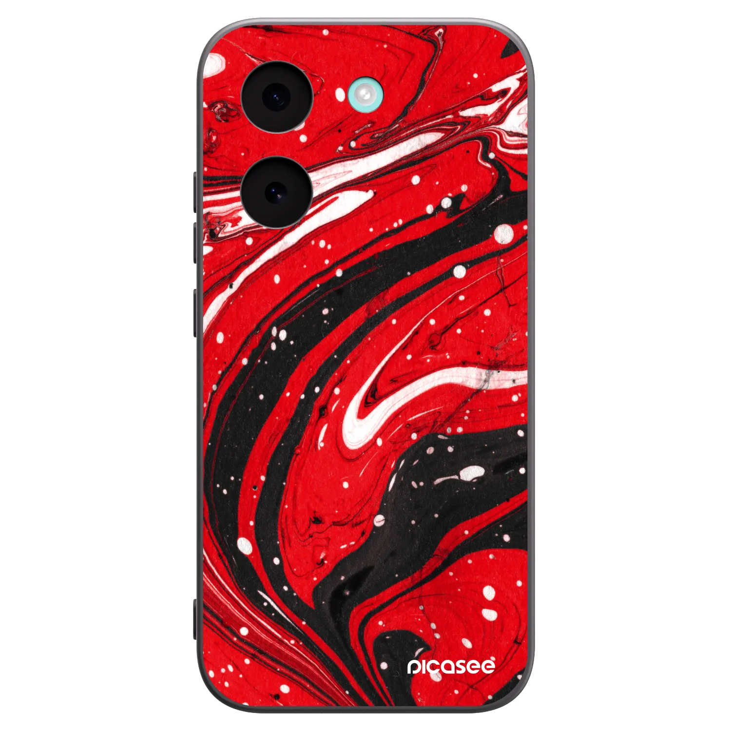 Picasee silikonowe czarne etui na Xiaomi Poco X8 Pro - Red black