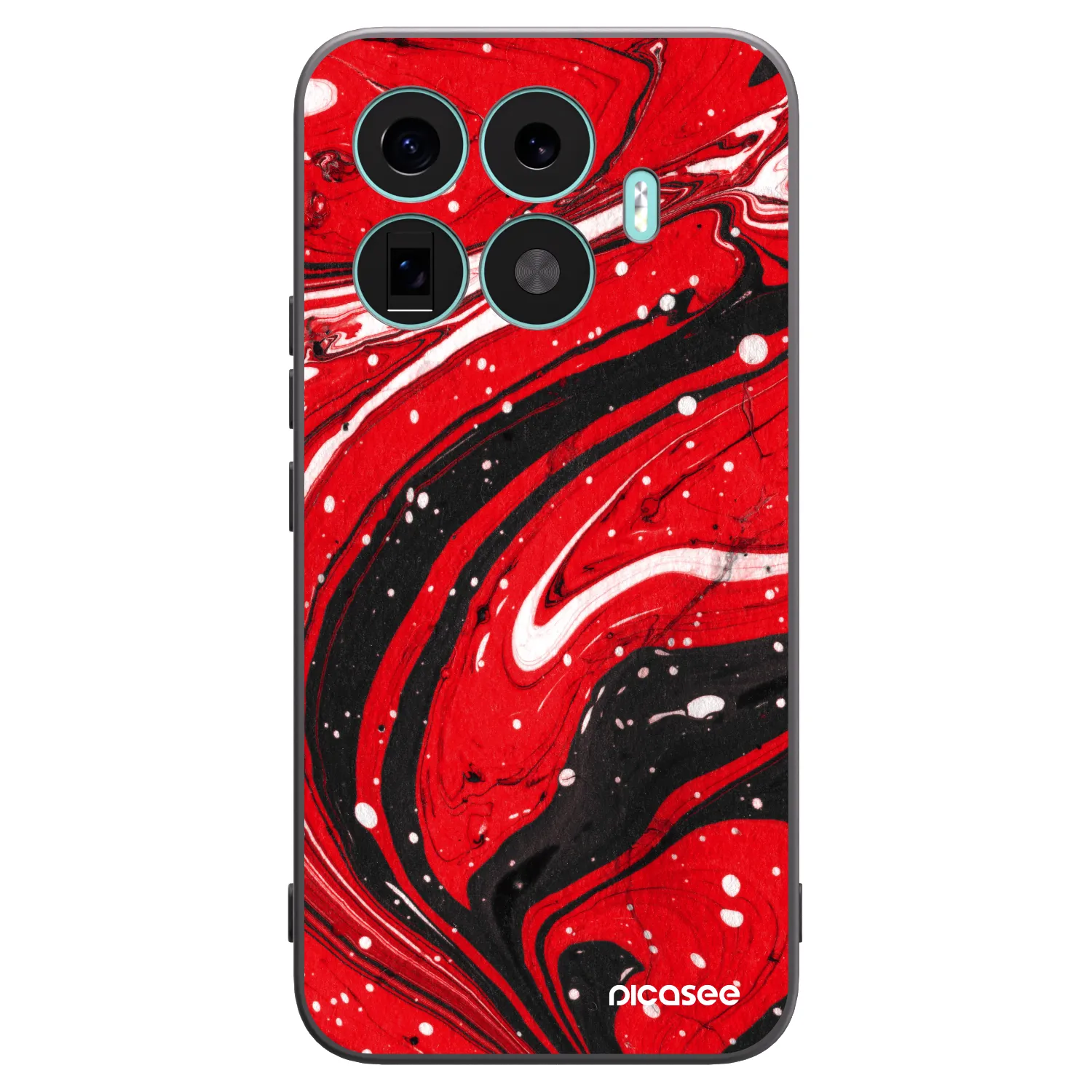 Picasee silikonowe czarne etui na Xiaomi 17T Pro - Red black