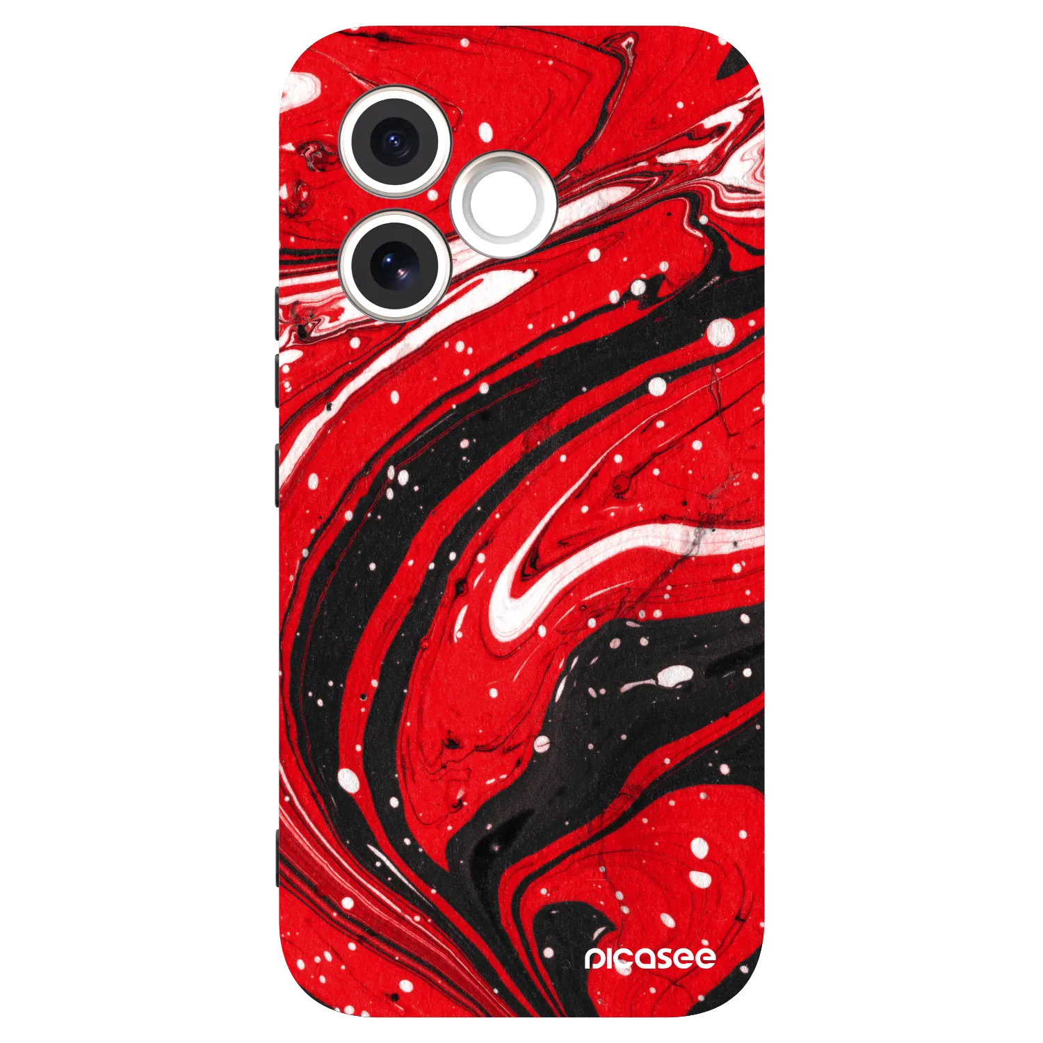 Picasee silikonowe czarne etui na Honor 600 Lite - Red black