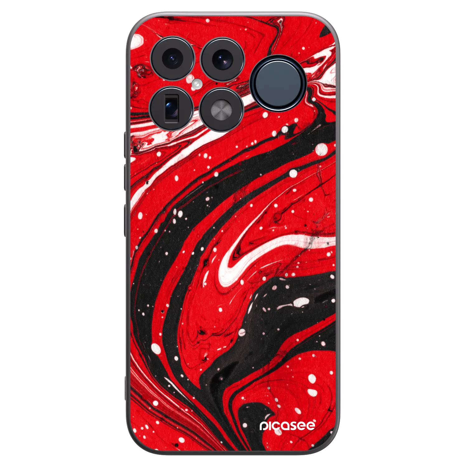 Picasee silikonowe czarne etui na Xiaomi Poco F8 Ultra - Red black