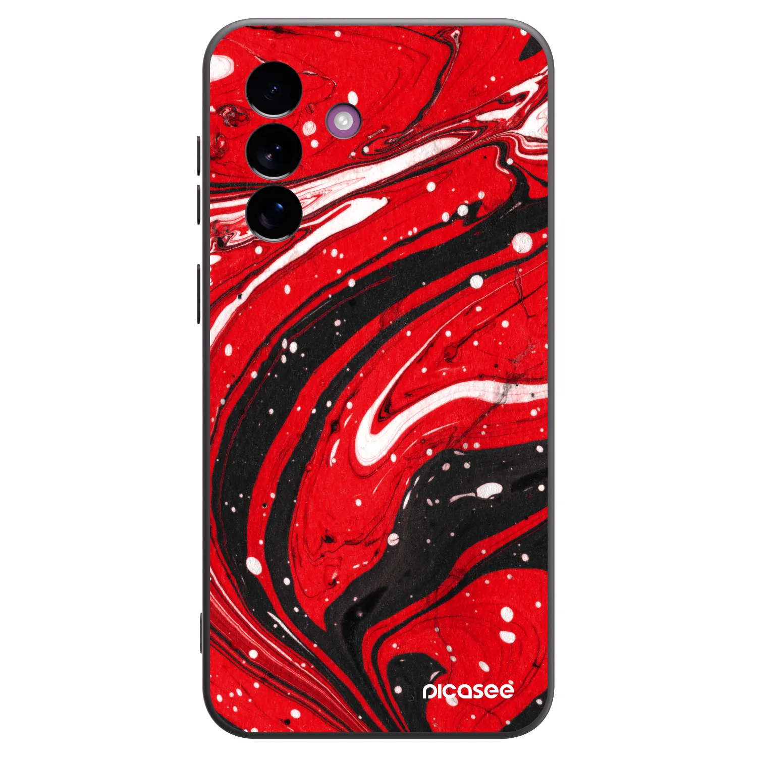 Picasee silikonowe czarne etui na Samsung Galaxy A37 - Red black