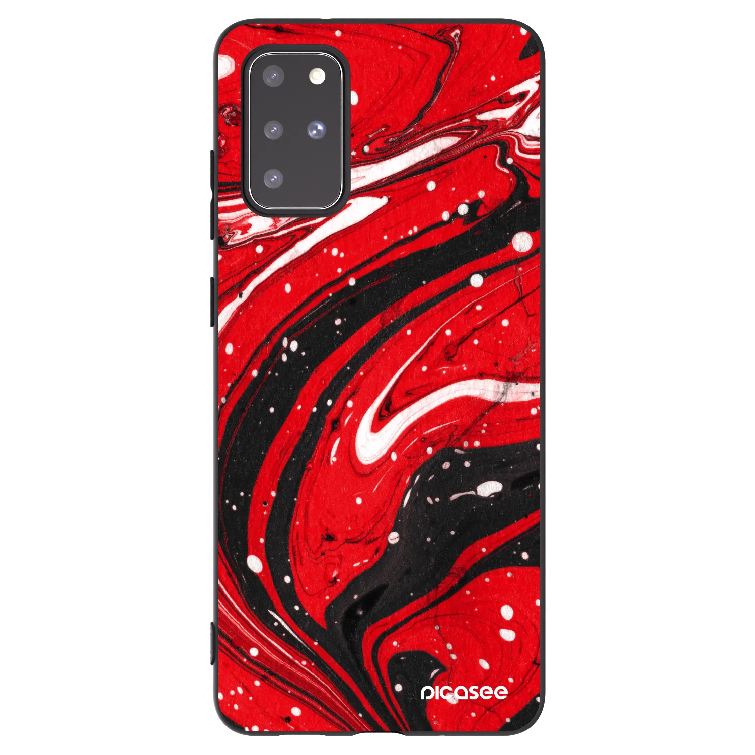 Picasee silikonowe czarne etui na Samsung Galaxy S20+ G985F - Red black