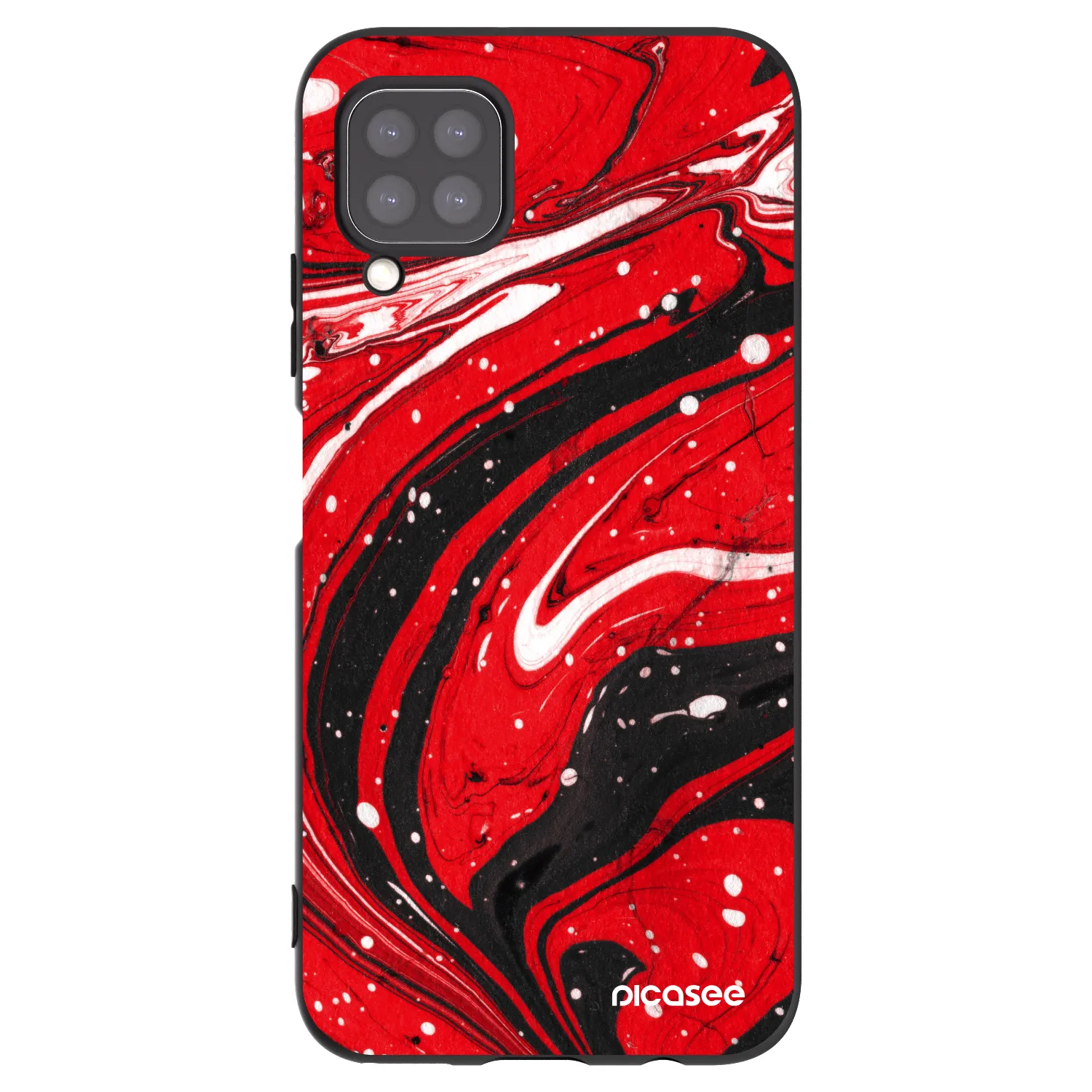 Picasee silikonowe czarne etui na Huawei P40 Lite - Red black