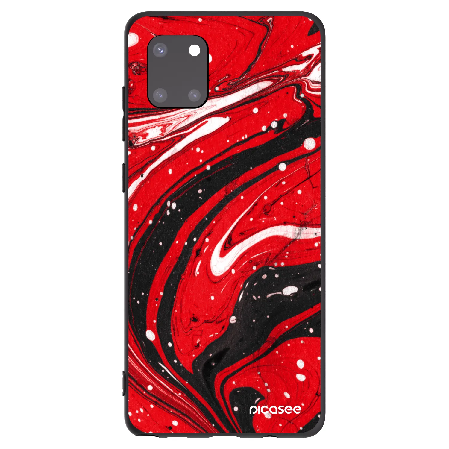 Picasee silikonowe czarne etui na Samsung Galaxy Note 10 Lite N770F - Red black