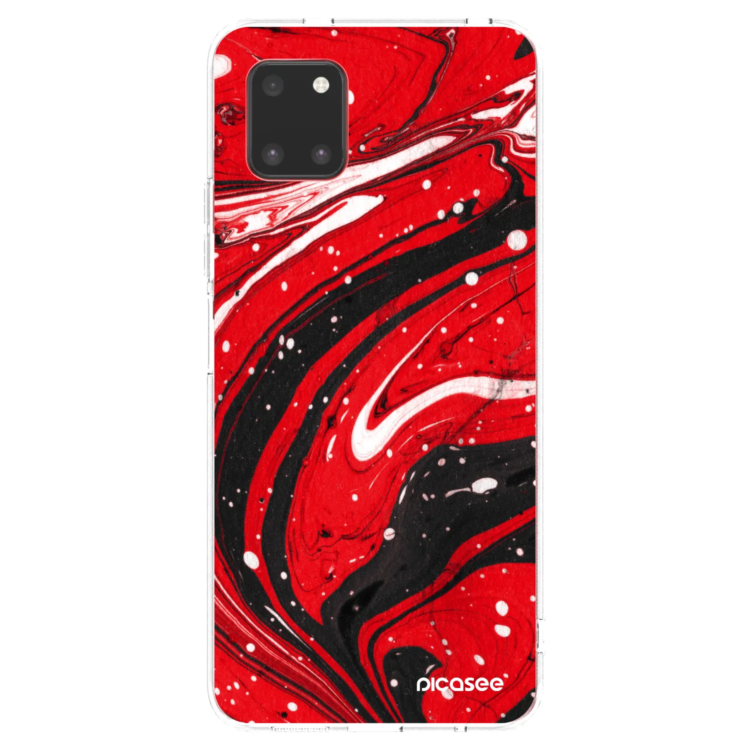Picasee silikonowe przeźroczyste etui na Samsung Galaxy Note 10 Lite N770F - Red black
