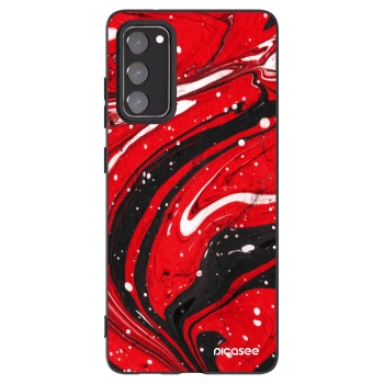 Picasee silikonowe czarne etui na Samsung Galaxy S20 FE - Red black