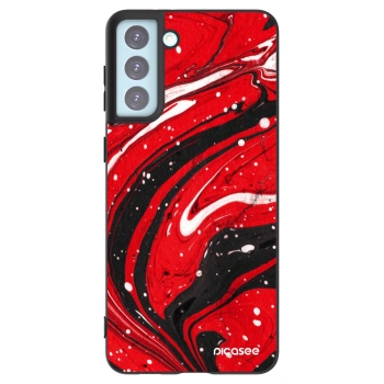 Picasee silikonowe czarne etui na Samsung Galaxy S21+ 5G G996F - Red black