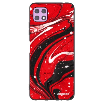 Picasee silikonowe czarne etui na Samsung Galaxy A22 A226B 5G - Red black