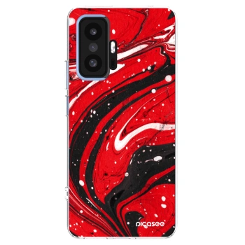 Picasee silikonowe przeźroczyste etui na Xiaomi 11T - Red black