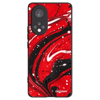 Picasee silikonowe czarne etui na Honor 50 5G - Red black