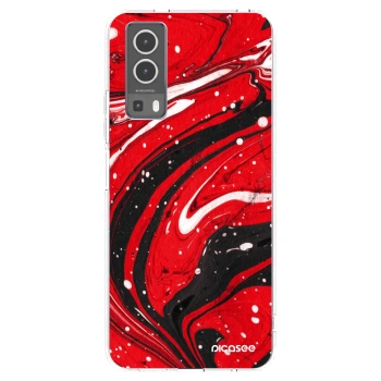 Picasee silikonowe przeźroczyste etui na Vivo Y72 5G - Red black