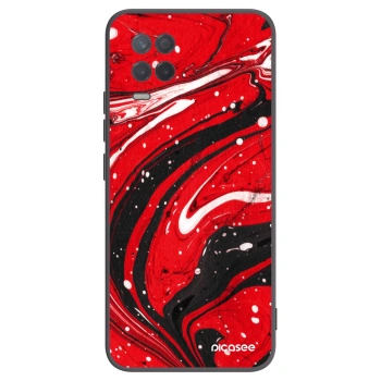 Picasee silikonowe czarne etui na Realme 8 5G - Red black