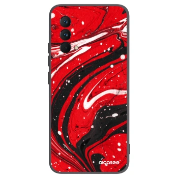 Picasee silikonowe czarne etui na Realme GT Master Edition 5G - Red black