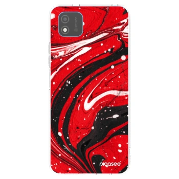 Picasee silikonowe przeźroczyste etui na Realme C11 (2021) - Red black