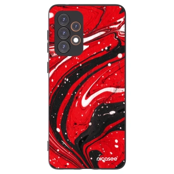 Picasee silikonowe czarne etui na Samsung Galaxy A33 5G A336 - Red black