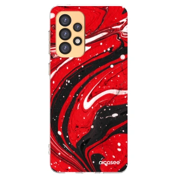 Picasee silikonowe przeźroczyste etui na Samsung Galaxy A33 5G A336 - Red black