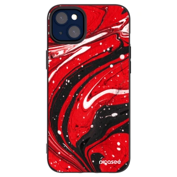 Picasee silikonowe czarne etui na Apple iPhone 14 Plus - Red black