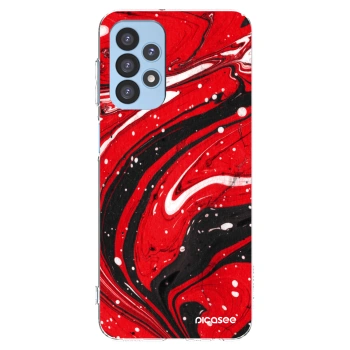 Picasee silikonowe przeźroczyste etui na Samsung Galaxy A23 A235F 4G - Red black