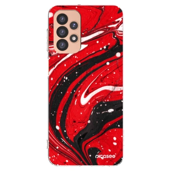 Picasee silikonowe przeźroczyste etui na Samsung Galaxy A23 A236B 5G - Red black