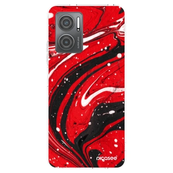 Picasee silikonowe przeźroczyste etui na Xiaomi Redmi 10 5G - Red black
