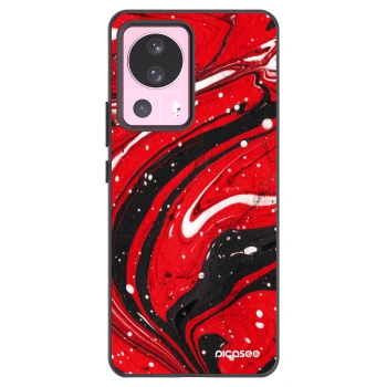 Picasee silikonowe czarne etui na Xiaomi 13 Lite - Red black