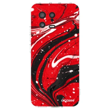 Picasee silikonowe przeźroczyste etui na Xiaomi 13 - Red black