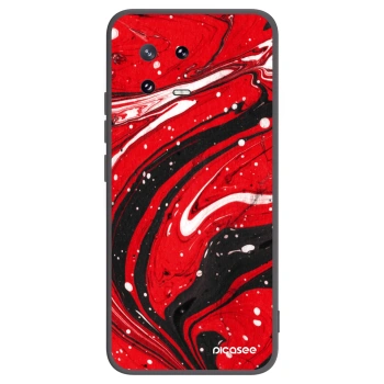 Picasee silikonowe czarne etui na Xiaomi 13 Pro - Red black