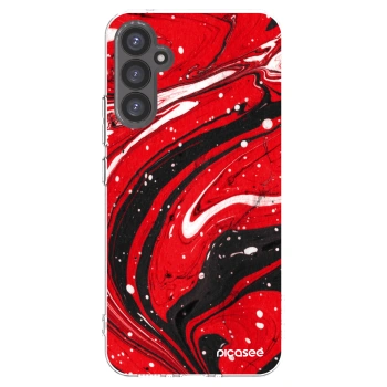 Picasee silikonowe przeźroczyste etui na Samsung Galaxy A34 5G A346B - Red black